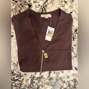 NWT Michael Kors zip up sweater